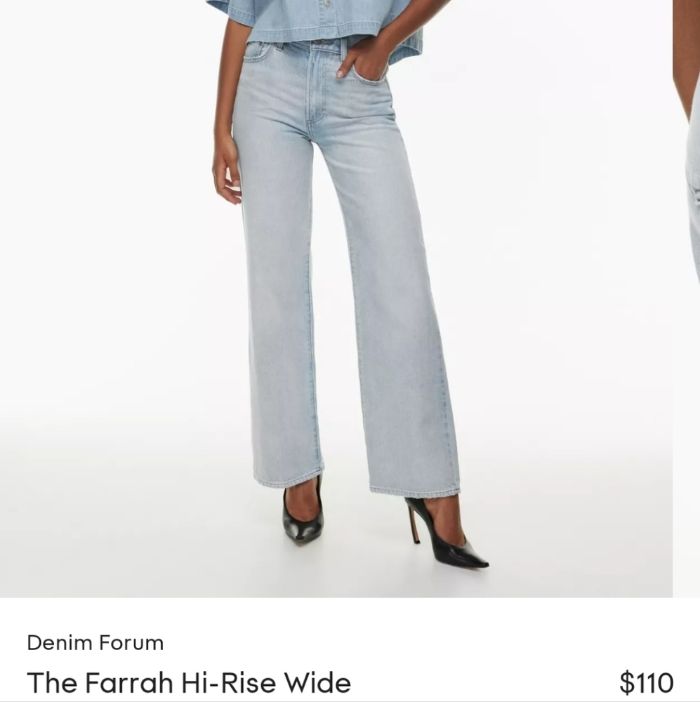 Aritzia Denim Forum Farrah Wide Leg